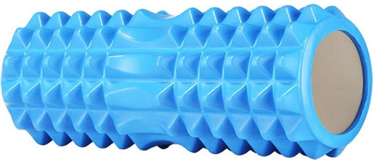 Fitnessrol van kunststoff - 13 x 33 cm - Blauw
