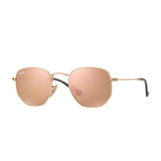 Ray-Ban Oval RB3547N Unisex Zonnebril - Goud / Koper Flash | bol.com