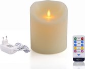 LED wax kaars D12,5 X H15 CM oplaadbaar warm wit met afstandsbediening