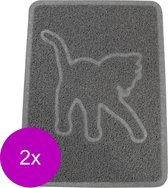 Adori Kattenbakmat - Kattenbakaccessoires - 2 x 35.5x48 cm Donkergrijs