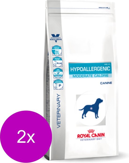 Royal Canin Veterinary Diet Hypoallergenic Moderate Calorie - Hondenvoer - 2 x 14 kg