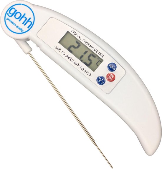 Gohh Digitale Vleesthermometer - Kookthermometer - Suikerthermometer - Inklapbare... |