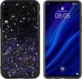 BackCover Spark Glitter TPU + PC voor Huawei P30 Blauw