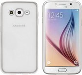 Backcover Clear Bumperlook voor Samsung J3 2016 Zilver