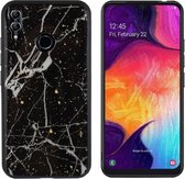 BackCover Marble Glitter voor Samsung M20 Zwart