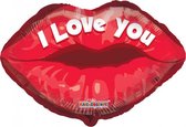 Helium Ballon Lippen I Love You 45cm leeg