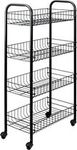 Metaltex Badkamer-/keukentrolley Pisa 84 X 41 Cm Staal Zwart