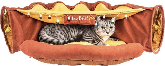 vlotter Opiaat cowboy 2 in 1 Katten Mand - Kattenbed - Kattentunnel - speelgoed tunnel | bol.com