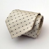 Zijden Stropdas - Grijs met klein motief