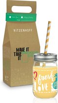 Ritzenhoff Make It Take It Design Smoothieglas - Virginia Romo - 2 deksels