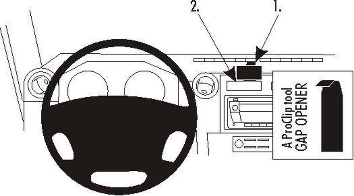 Brodit ProClip houder geschikt voor Toyota LandCruiser 70 2008 - Center mount
