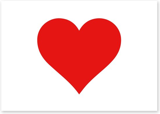 Aankoop beha Verstrikking Wenskaart met een groot hart | set van 10 kaarten | bol.com