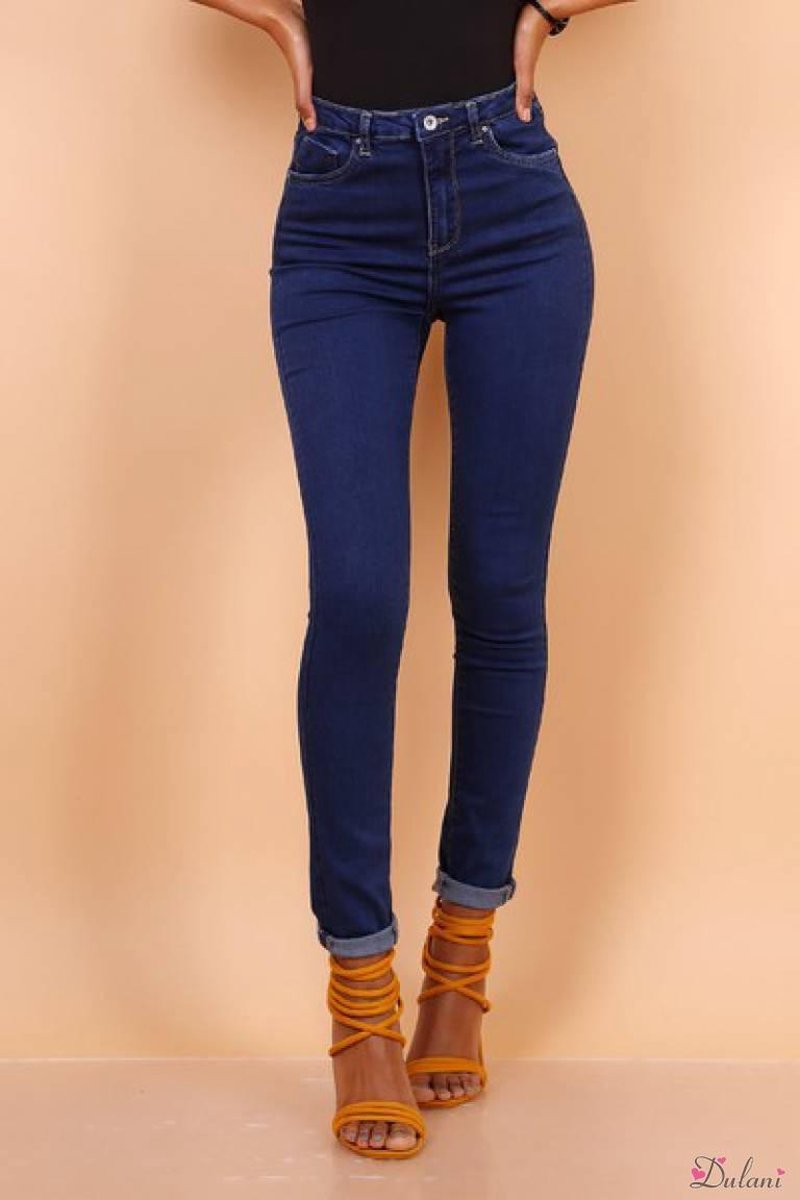 Broek Toxik3 met hoge taille donker blauw jeans | bol.com