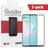 2-pack BMAX Glazen Screenprotector geschikt voor de Samsung Galaxy A91 Full Cover Glas / Met volledige dekking / Beschermglas / Tempered Glass / Glasplaatje