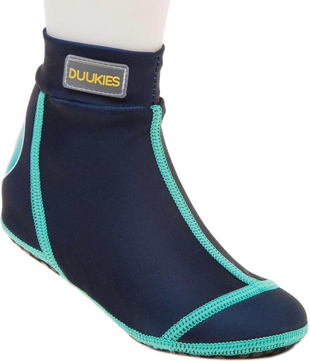Duukies - Jongens UV-strandsokken - Blue/Green - Donkerblauw - maat 34-35EU