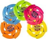 Frisbee 24 cm  - set van 4 frisbees voor kinderen - 56 gram - blauw oranje geel groen roze rood