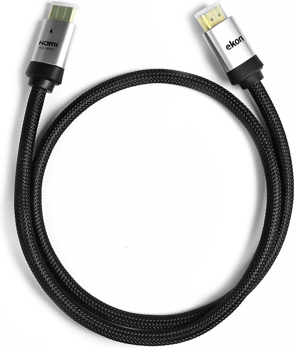 Ekon ECVHDMI08METG HDMI kabel 0,8 m HDMI Type A (Standaard) Zwart