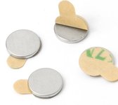 20 stuks Sterke Zelfklevende Neodymium Schijfmagneten ø6 hoogte 0,75 mm. Houdkracht ± 0,25 kg