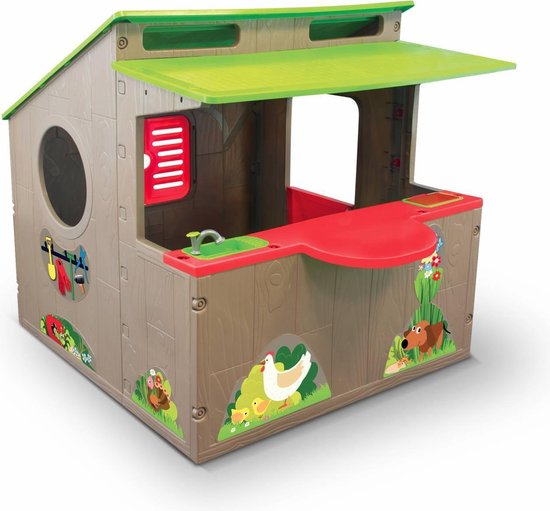 Plastic speelhuisje met toonbank Arthur - Kindertuinhuisje met stickers |  bol.com