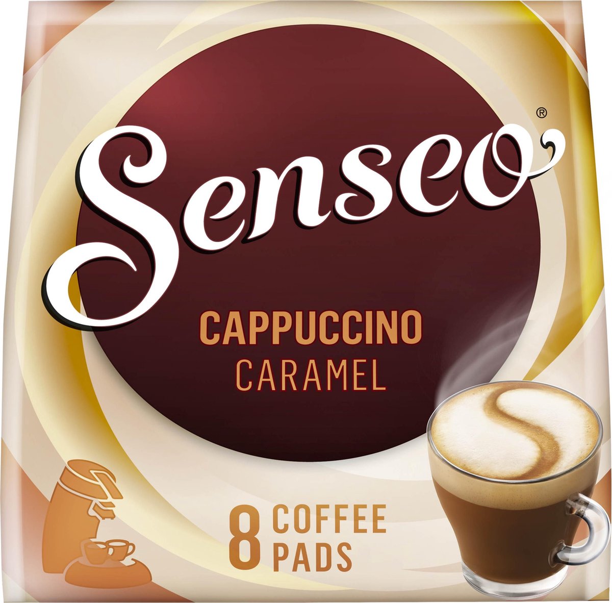 Misbruik Peer leef ermee Senseo Cappuccino Caramel Koffiepads - 10 x 8 pads - voor in je Senseo®  machine | bol.com