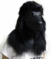 Hondenmasker Deluxe 'Zwarte Poedel'
