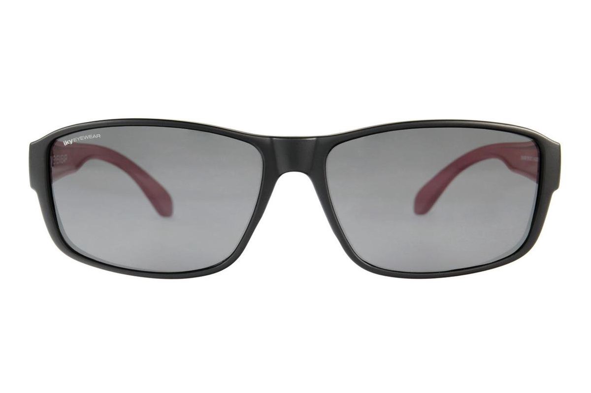 IKY EYEWEAR overzet zonnebril OB-0004D zwart/rood solid