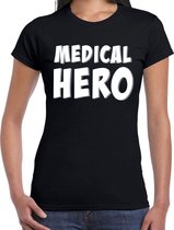 Medical hero / zorgpersoneel cadeau t-shirt zwart voor dames S