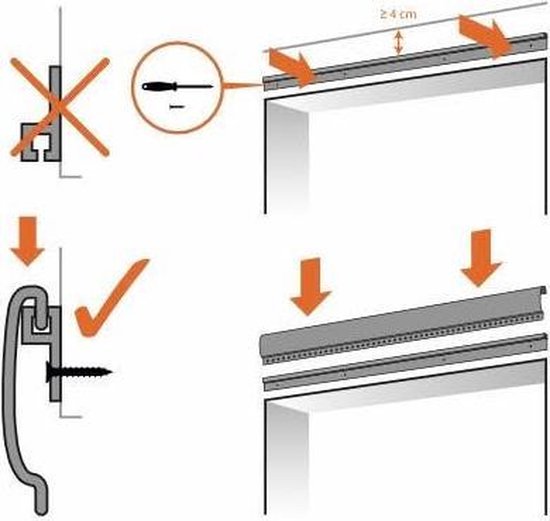Vliegengordijnenexpert Hulzen - Vliegengordijn - 90x210 cm - Zwart-Wit-Grijs Gevlamd-Zilver van Merkloos — afbeelding 4