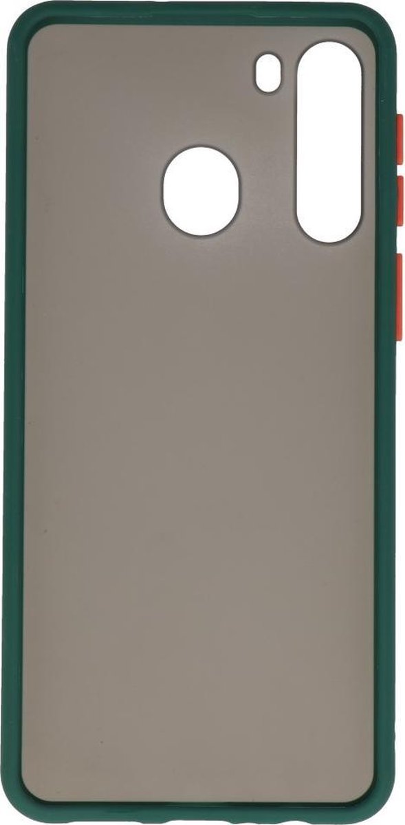 Samsung Galaxy A21 Hoesje Hard Case Backcover Telefoonhoesje Donker Groen