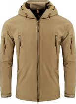 Softshell Camo Solid Camel Jas Maat XL - Camouflage kleding - Leger Camouflage jas