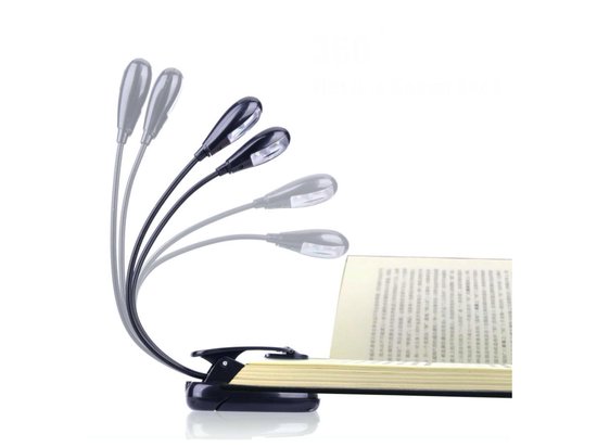 Boek leeslampje LED - Boeklampje met klem - Inclusief USB kabel | bol.com