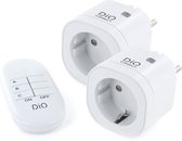 DiO Connect – 2 Slimme stekkers met afstandsbediening - Wifi + 433,92MHz DiO 1.0. – Werkt met Alexa en Google Home - Type F (met randaarde geschikt voor Nederland)