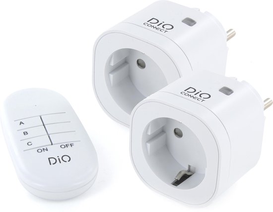 Bezwaar vlotter kust DiO Connect – 2 Slimme stekkers met afstandsbediening - Wifi + 433,92MHz  DiO 1.0. –... | bol.com