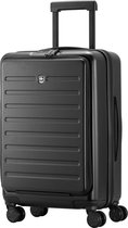 Swissmobility Mobile Office Handbagagekoffer – 55cm TSA Trolley met 15’’ Laptopvak – Zwart