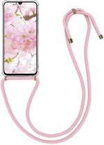 Telefoon hoesje met koord voor Samsung Galaxy A70, roze telefoontasje crossbody