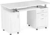 MIRA Home Bureau – Functioneel Bureau – Modern – MDF – Wit - 121x60x76