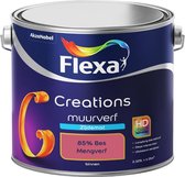 Flexa Creations - Muurverf Zijde Mat - Mengkleuren Collectie - 85% Bes  - 2,5 liter