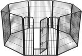 MIRA Home Huisdierenbox – Kennel – Basic – Metaal – Zwart - 77x100