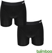 Bamboe Boxershort Heren Zwart 2-Pack -  XL