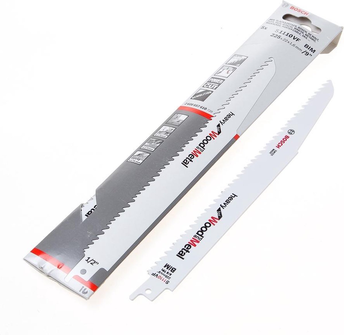 Lames De Scie Sabre Bosch Pro - Coupe Bois Et Métal Facile, 2 Lames Bimétal Flexibles 150mm