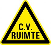 Waarschuwingssticker CV ruimte 200 mm