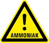 Waarschuwingssticker ammoniak 50 mm - 10 stuks per kaart