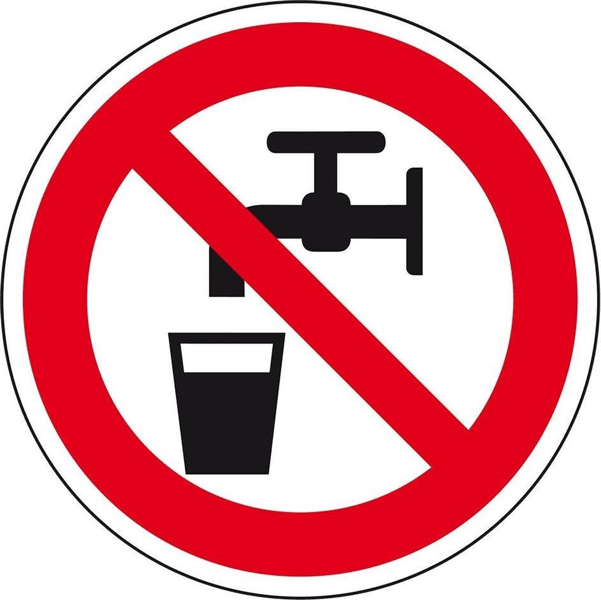 Sticker geen drinkwater 50 mm 10 stuks per kaart