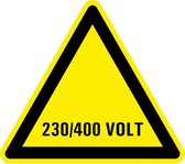 Sticker elektriciteit waarschuwing 230/400 volt 300 mm