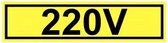 220 volt sticker 60 x 15 mm