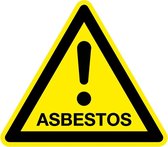 Waarschuwingssticker asbestos 100 mm