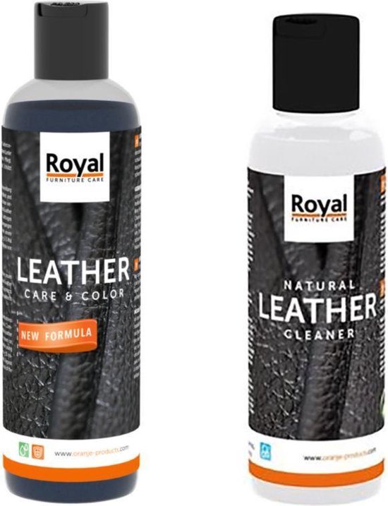 Natural leather Cleaner & care and color olijfgroen