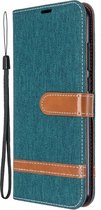Denim Book Case - Xiaomi Redmi Note 8T Hoesje - Groen
