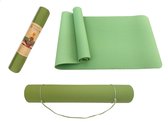 Bol.com Yogamat - TPE - Eco Friendly - Non Slip - 183 x 61 x 0.6 cm - Groen aanbieding