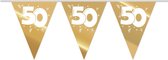 2x Vlaggenlijn Metallic Goud "50" (10M)